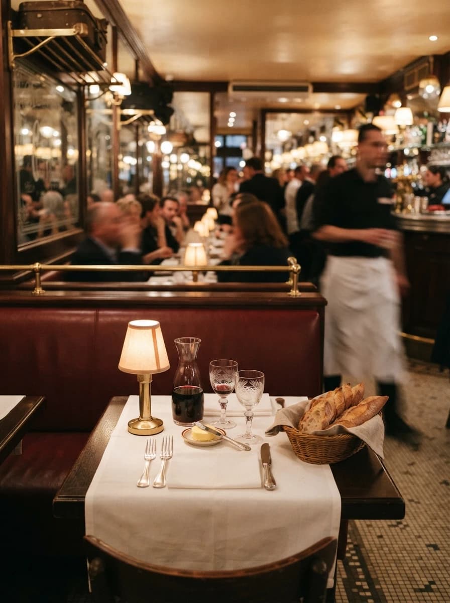 Maison — Classic brasserie, warm room and tradition.