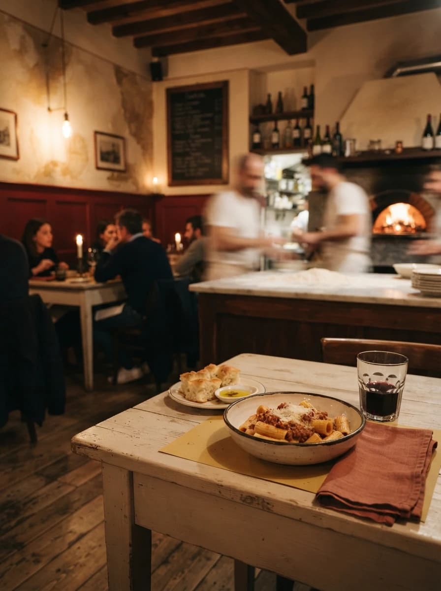 Trattoria — Neighbourhood osteria, pasta and pizza.